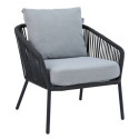 Szary fotel ogrodowy Anders