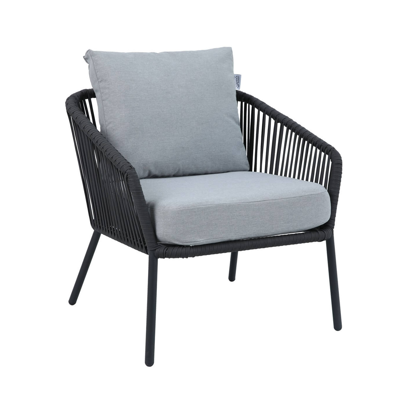 Szary fotel ogrodowy Anders