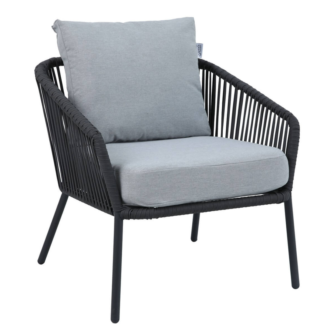 Szary fotel ogrodowy Anders