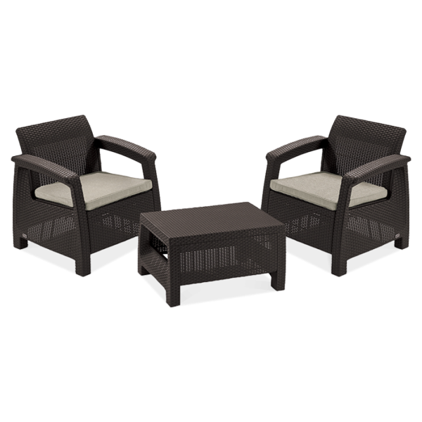 Komplet ogrodowy CORFU WEEKEND Brown