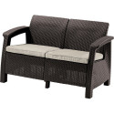 Kanapa na balkon CORFU LOVE SEAT Brown