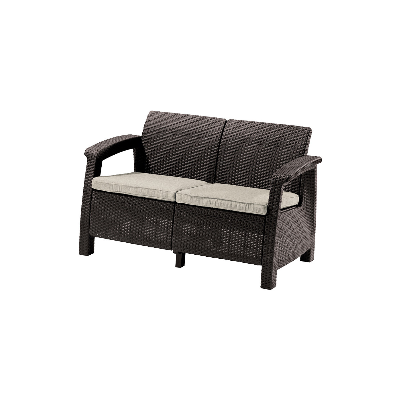 Kanapa na balkon CORFU LOVE SEAT Brown