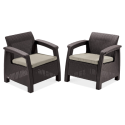 Zestaw mebli CORFU DUO Brown do ogrodu