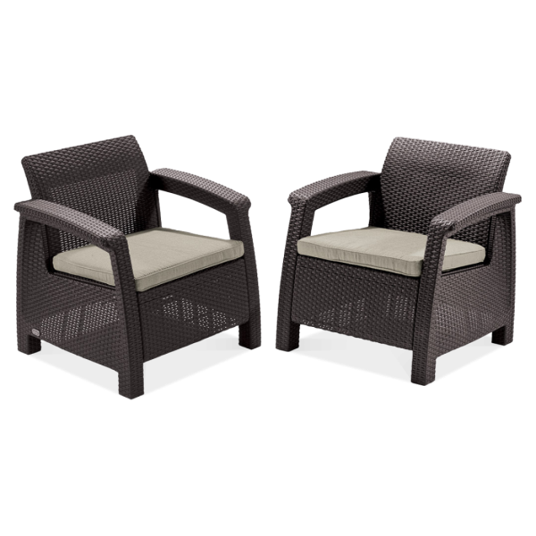 Zestaw mebli CORFU DUO Brown do ogrodu