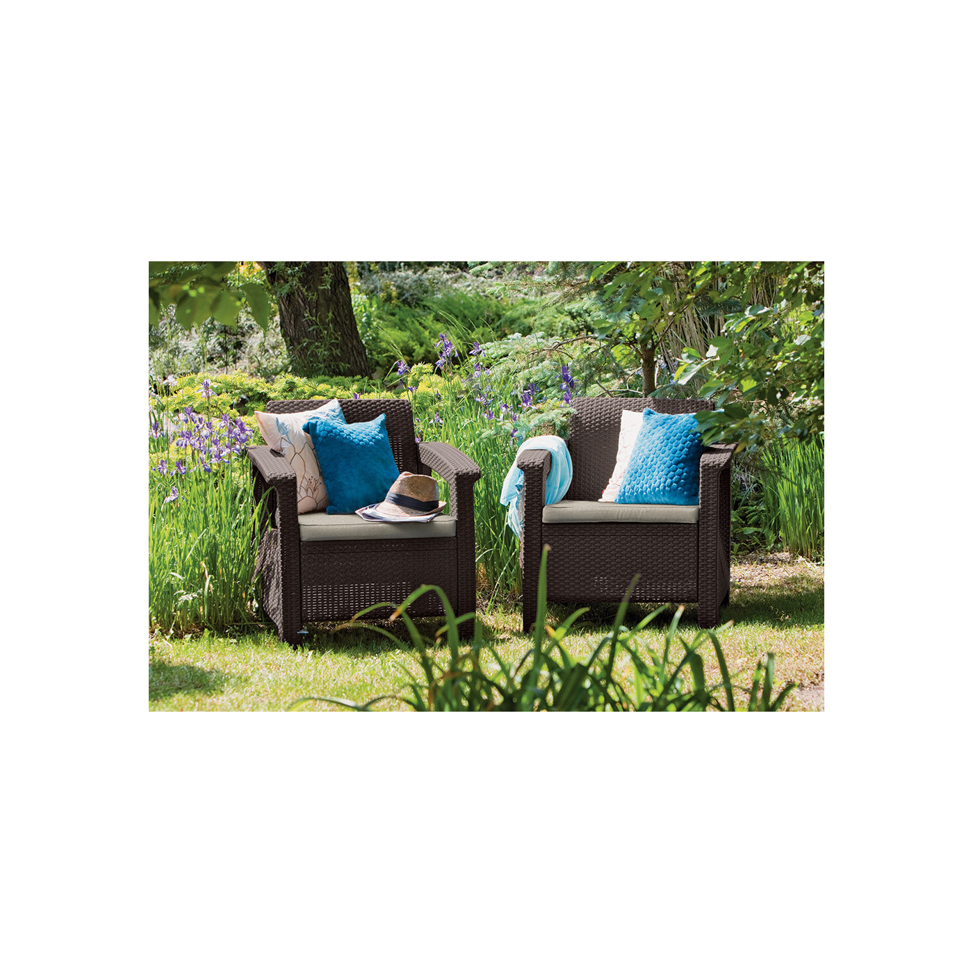 Komplet mebli ogrodowych CORFU DUO Brown