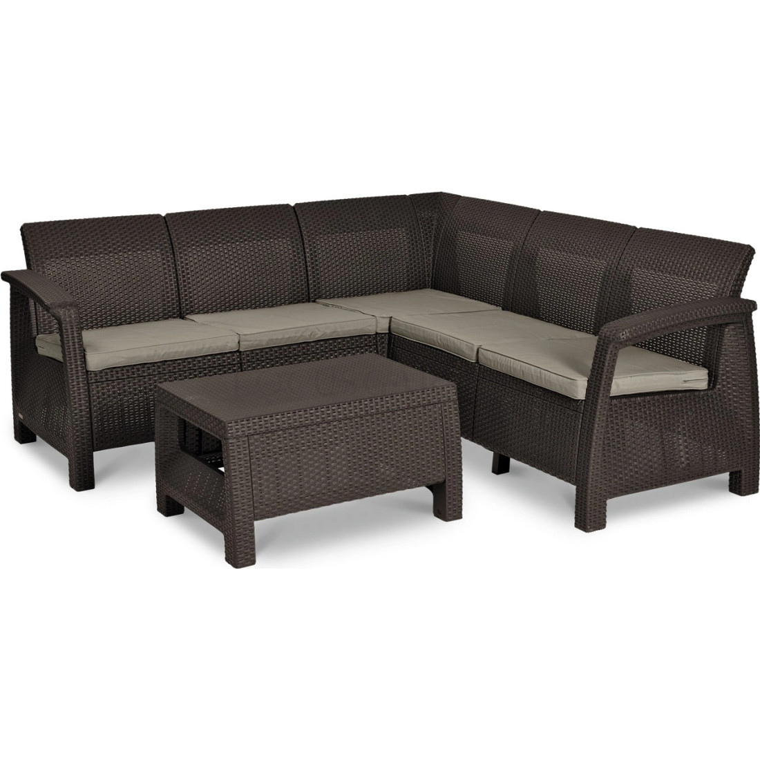 CORFU RELAX CORNER SOFA BROWN