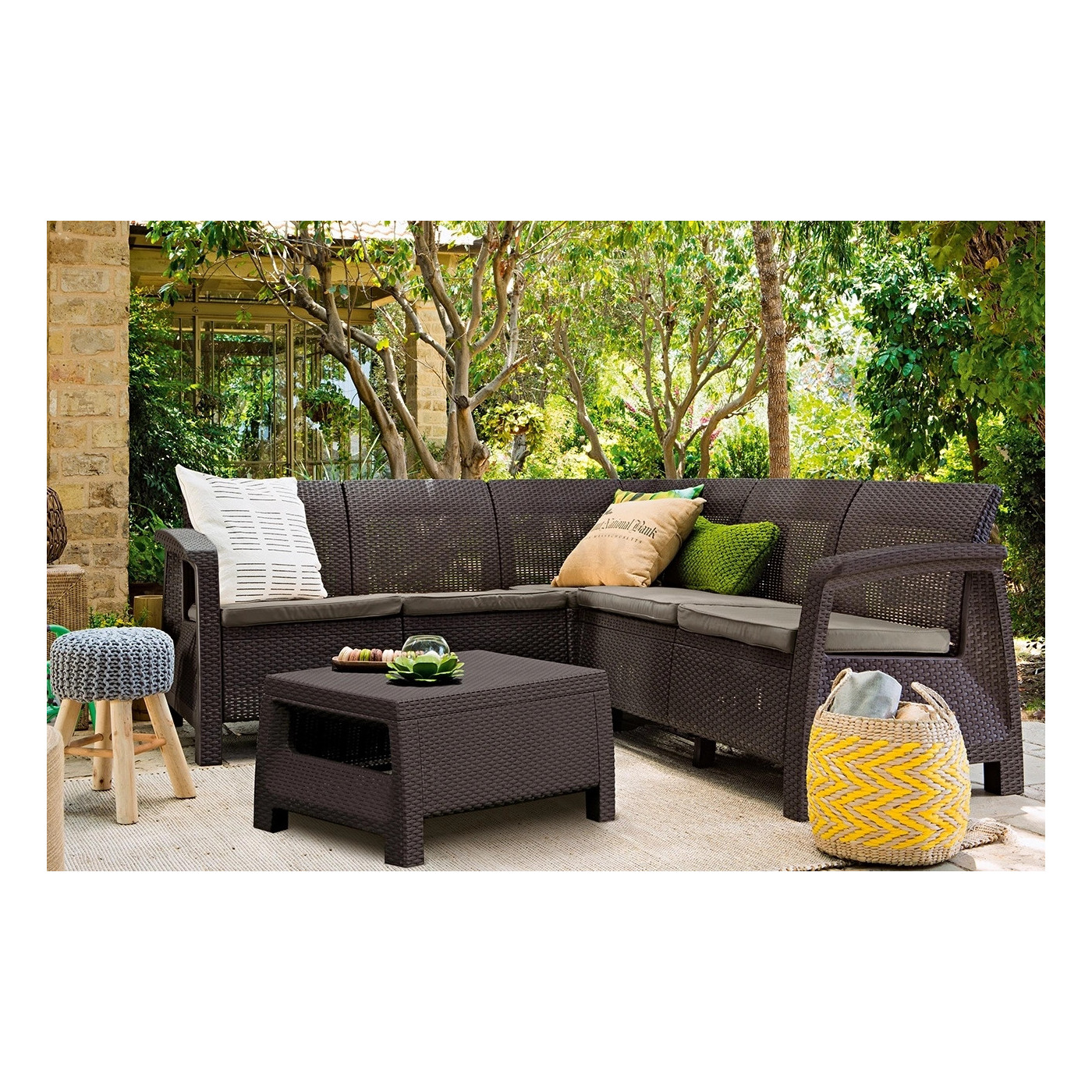 CORFU RELAX CORNER SOFA BROWN