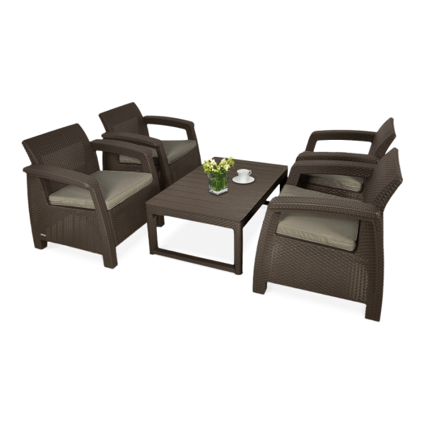 CORFU QUATTRO/LYON BROWN SET