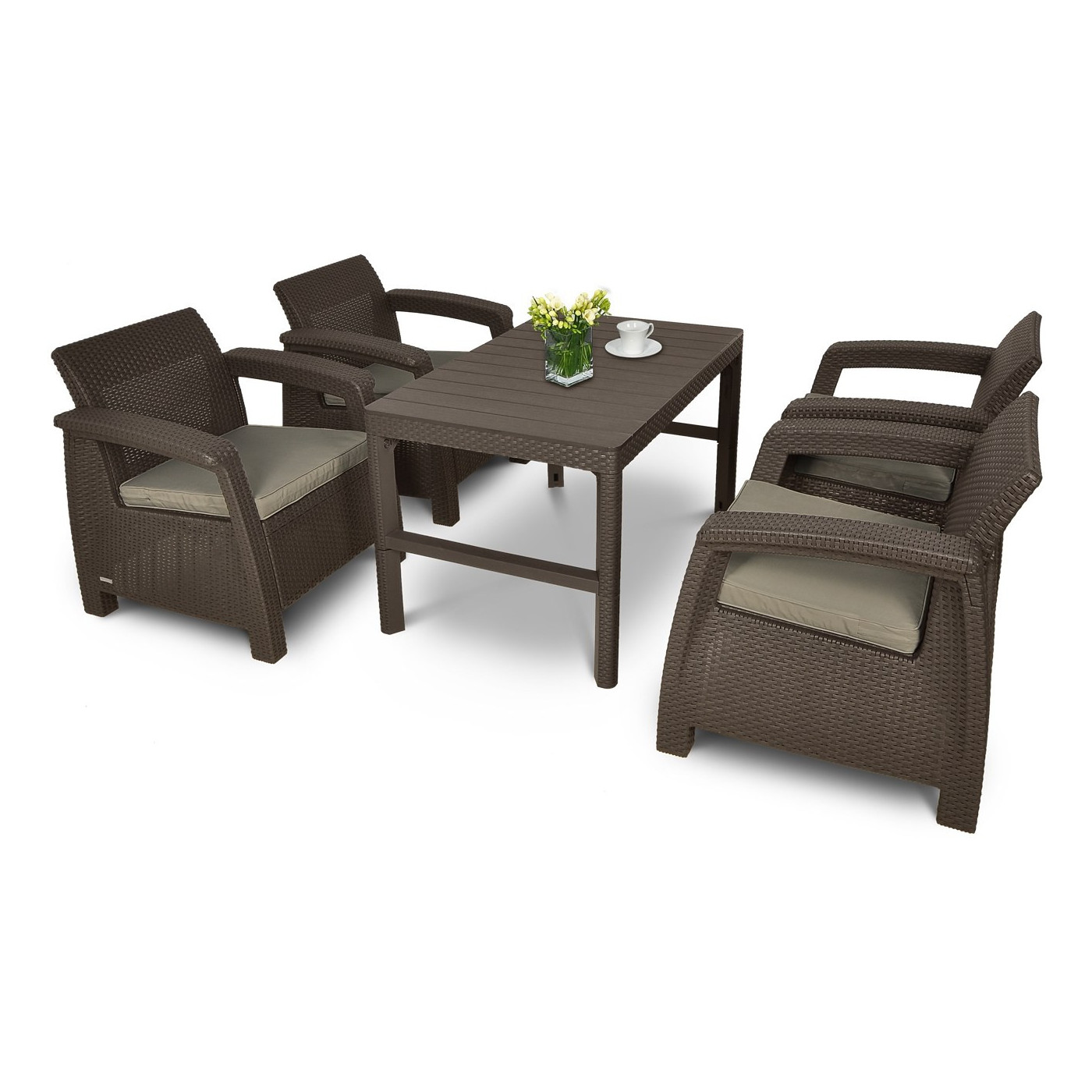 CORFU QUATTRO/LYON ZESTAW BROWN