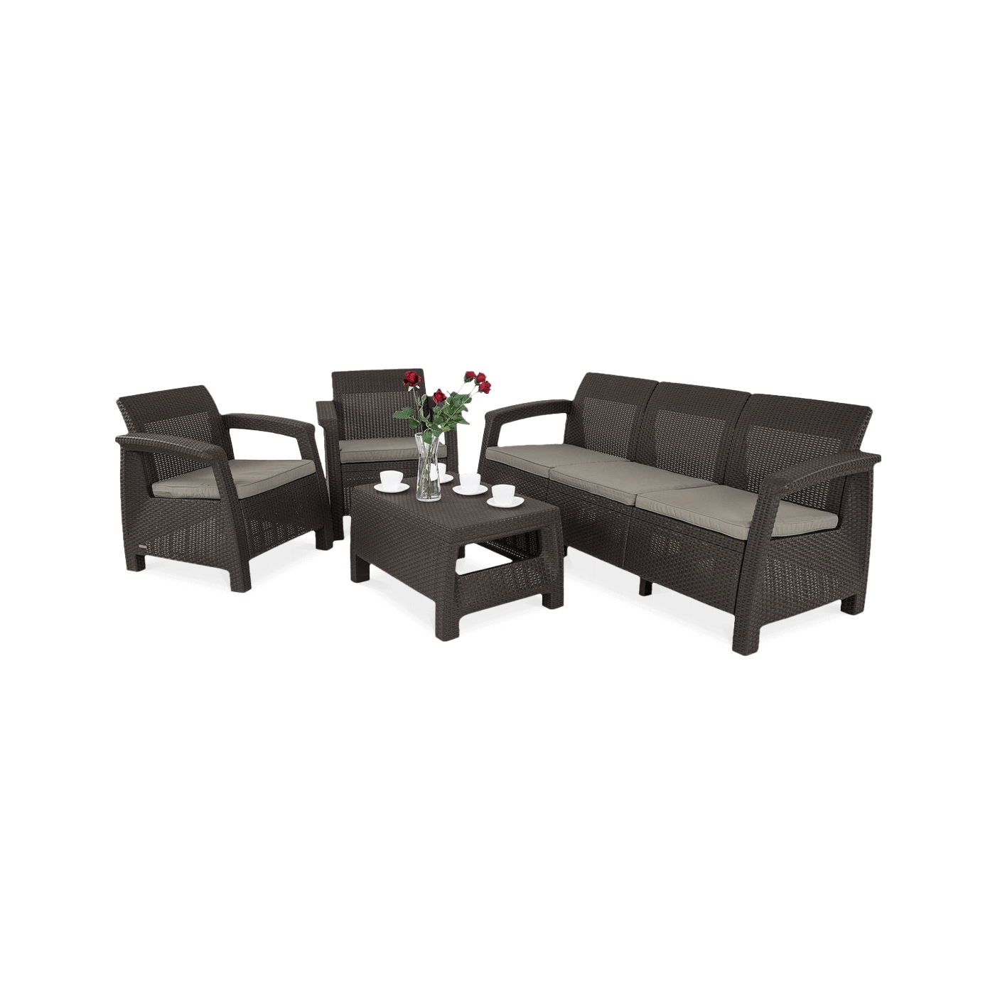 CORFU SET 3 BROWN SET