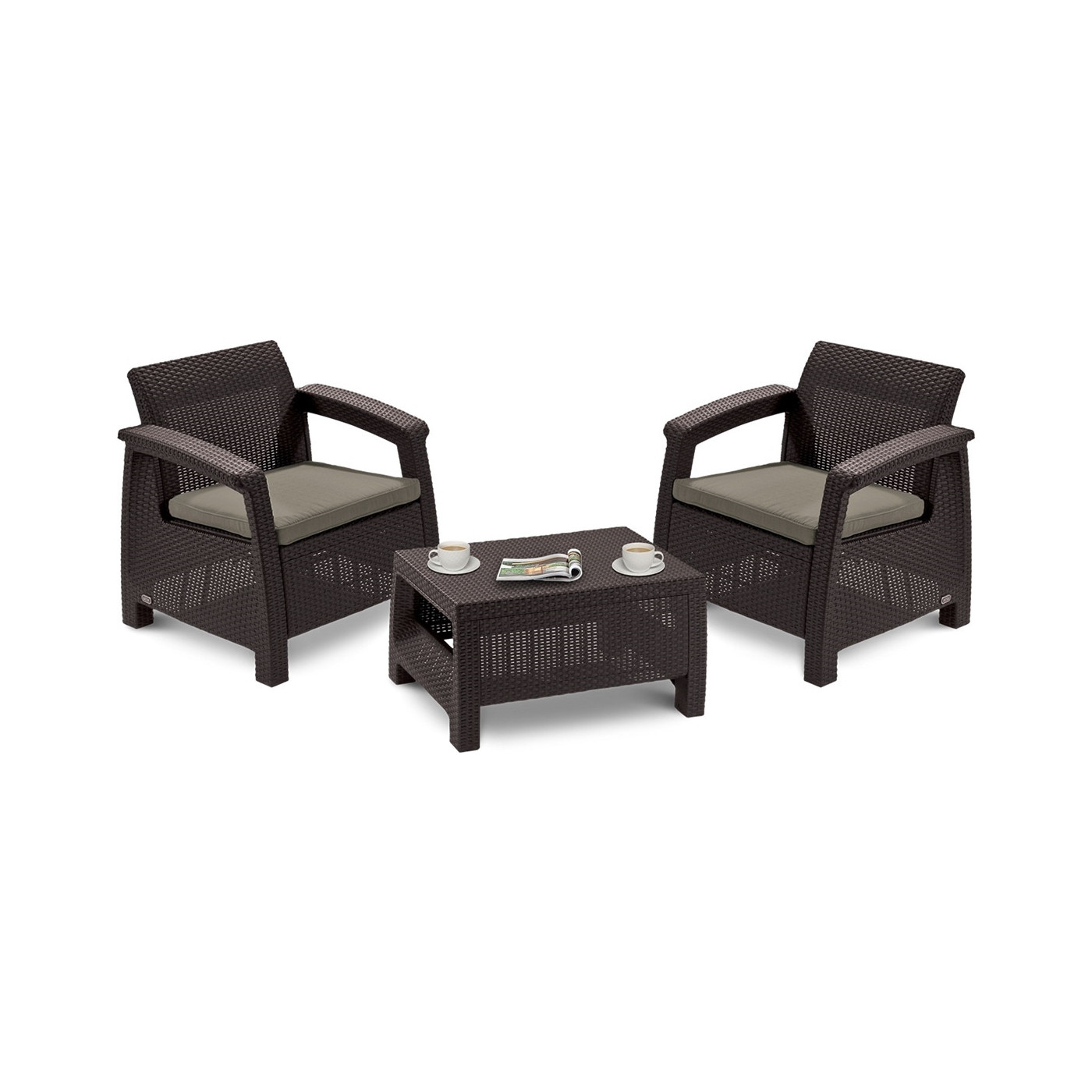 CORFU SET 3 ZESTAW BROWN