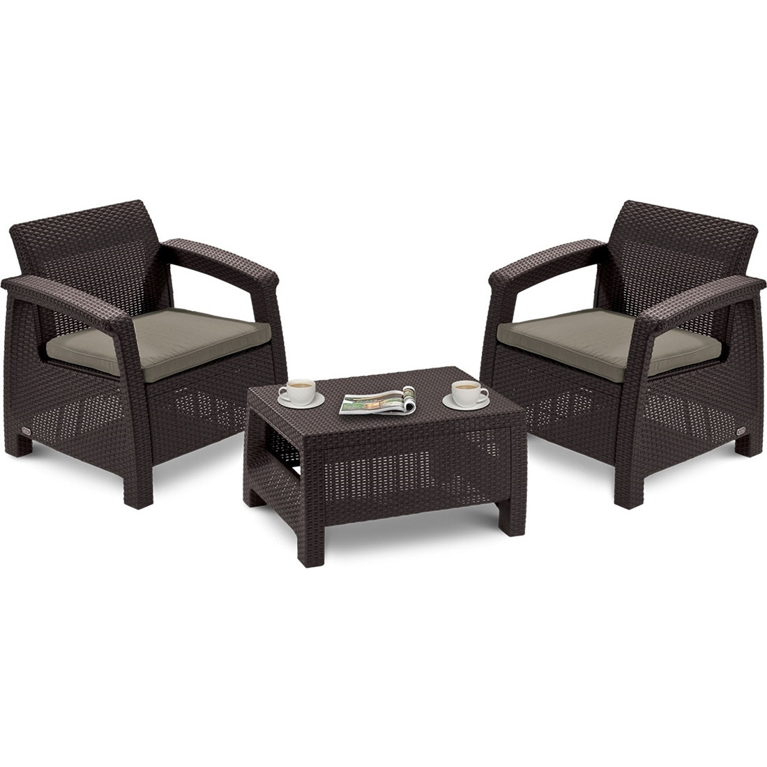 CORFU SET 3 ZESTAW BROWN