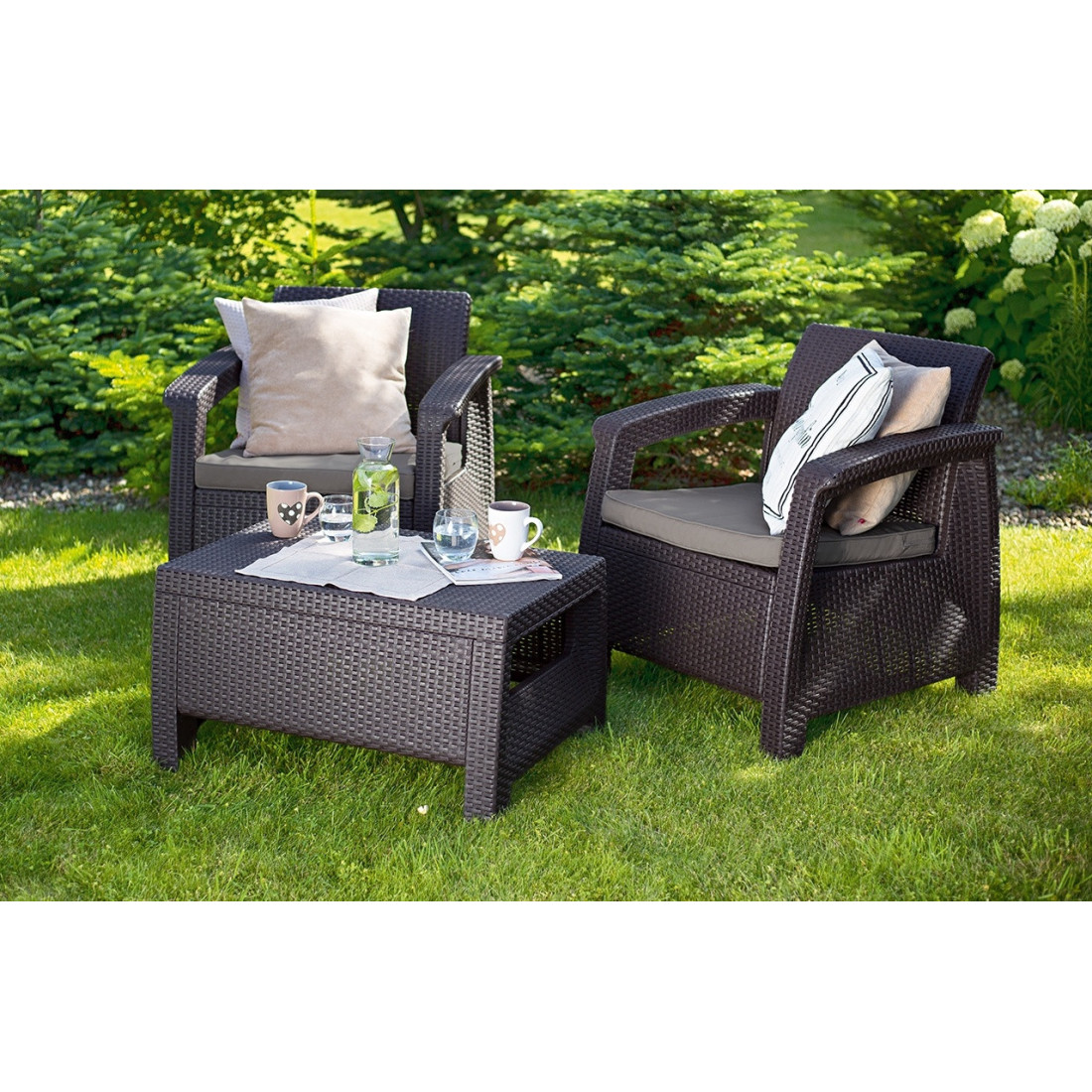 CORFU SET 3 ZESTAW BROWN