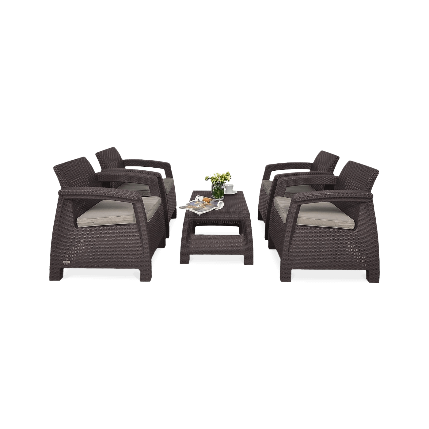 CORFU QUATTRO BROWN SET