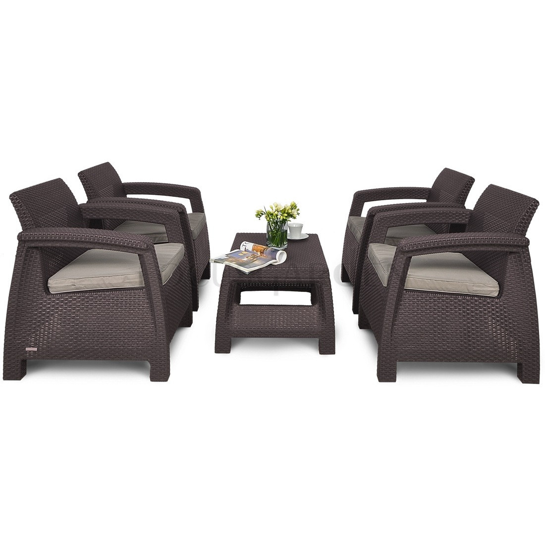 CORFU QUATTRO BROWN SET