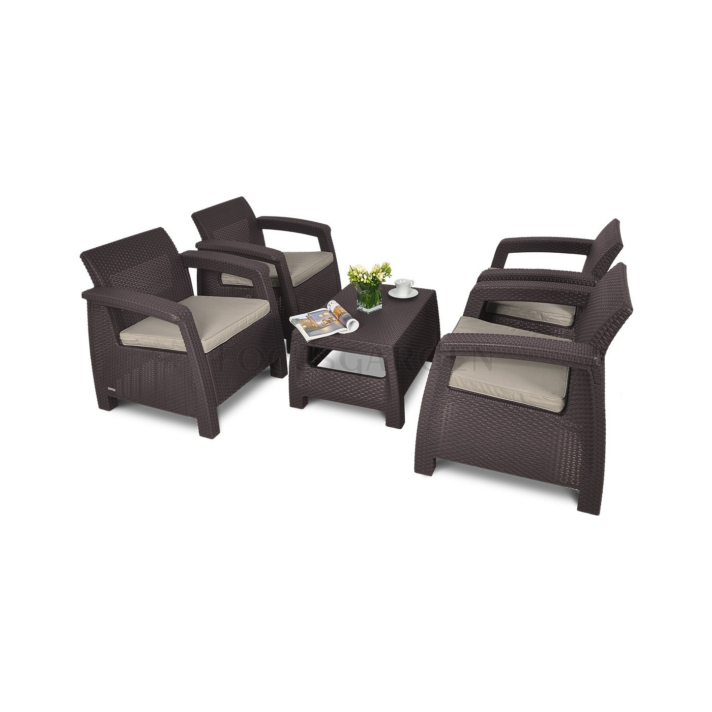 CORFU QUATTRO BROWN SET
