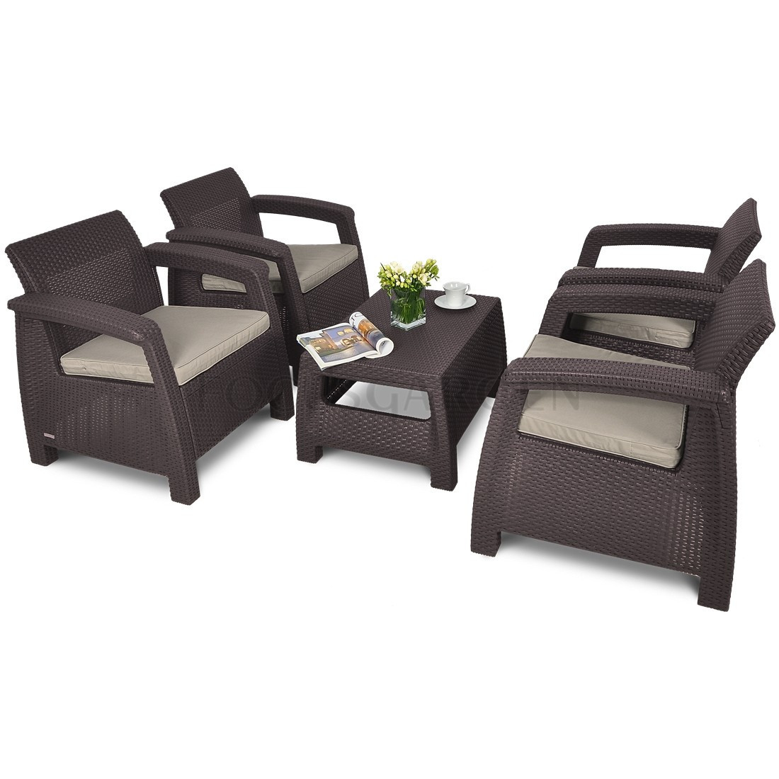 CORFU QUATTRO BROWN SET