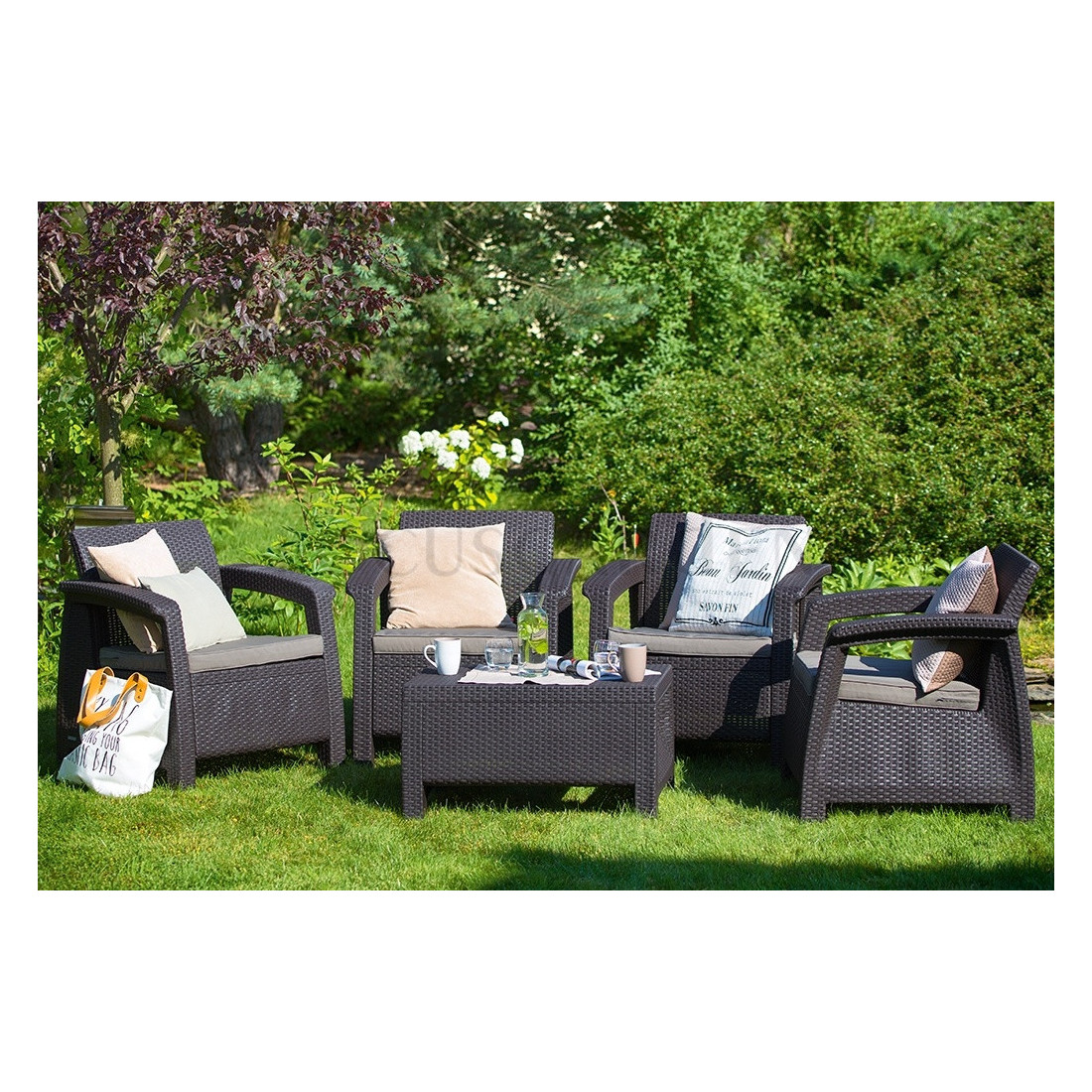 CORFU QUATTRO BROWN SET