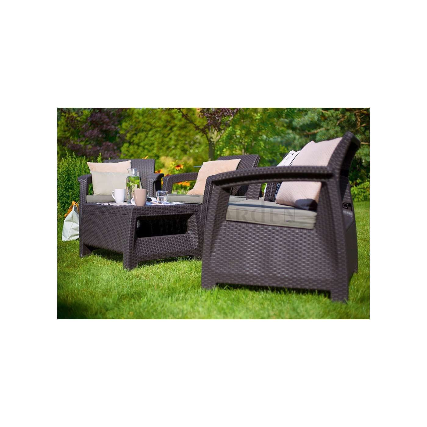 CORFU QUATTRO ZESTAW BROWN