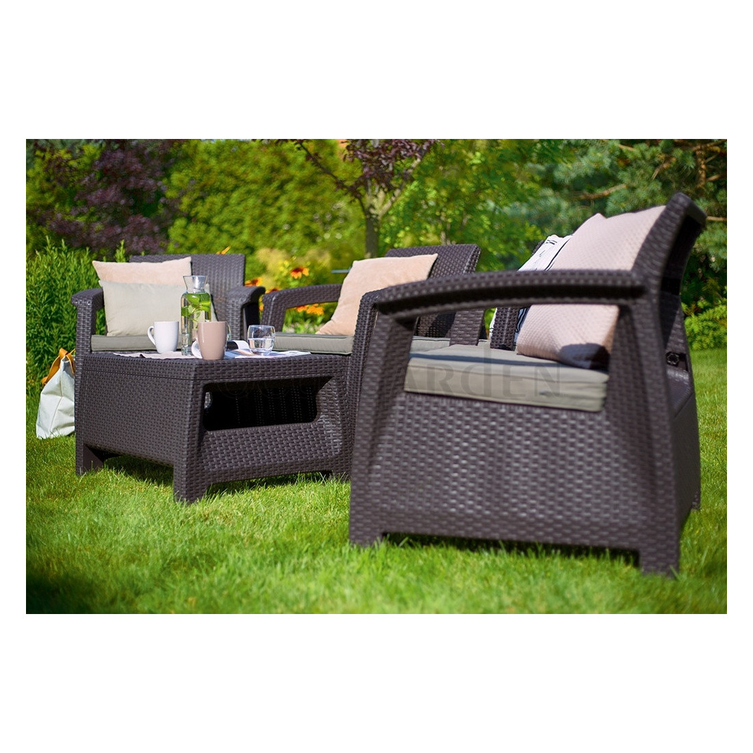 CORFU QUATTRO ZESTAW BROWN