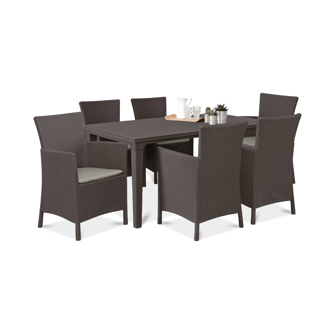 TOSCANA 6+1 BROWN SET