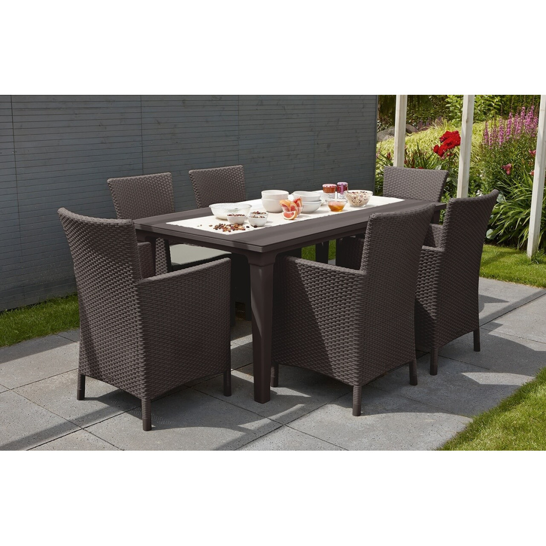 TOSCANA 6+1 BROWN SET