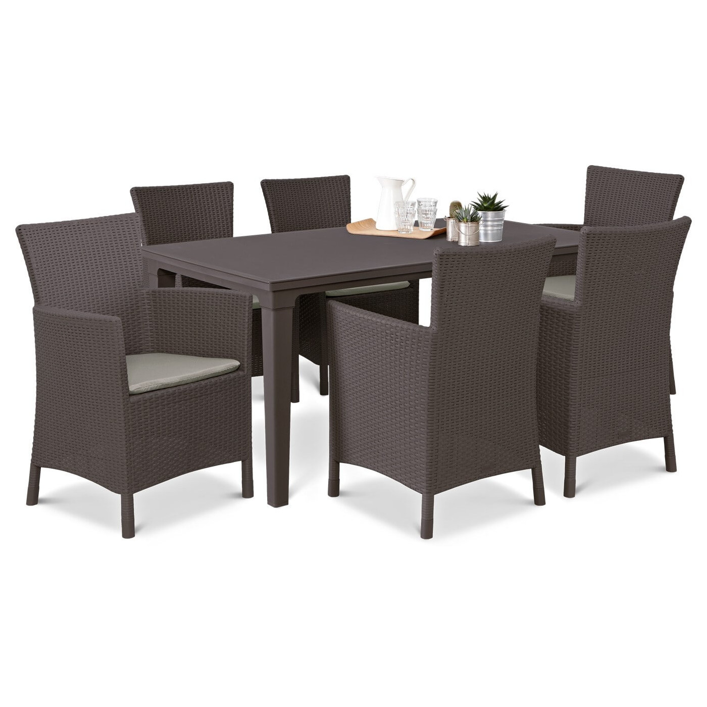 TOSCANA 6+1 ZESTAW BROWN