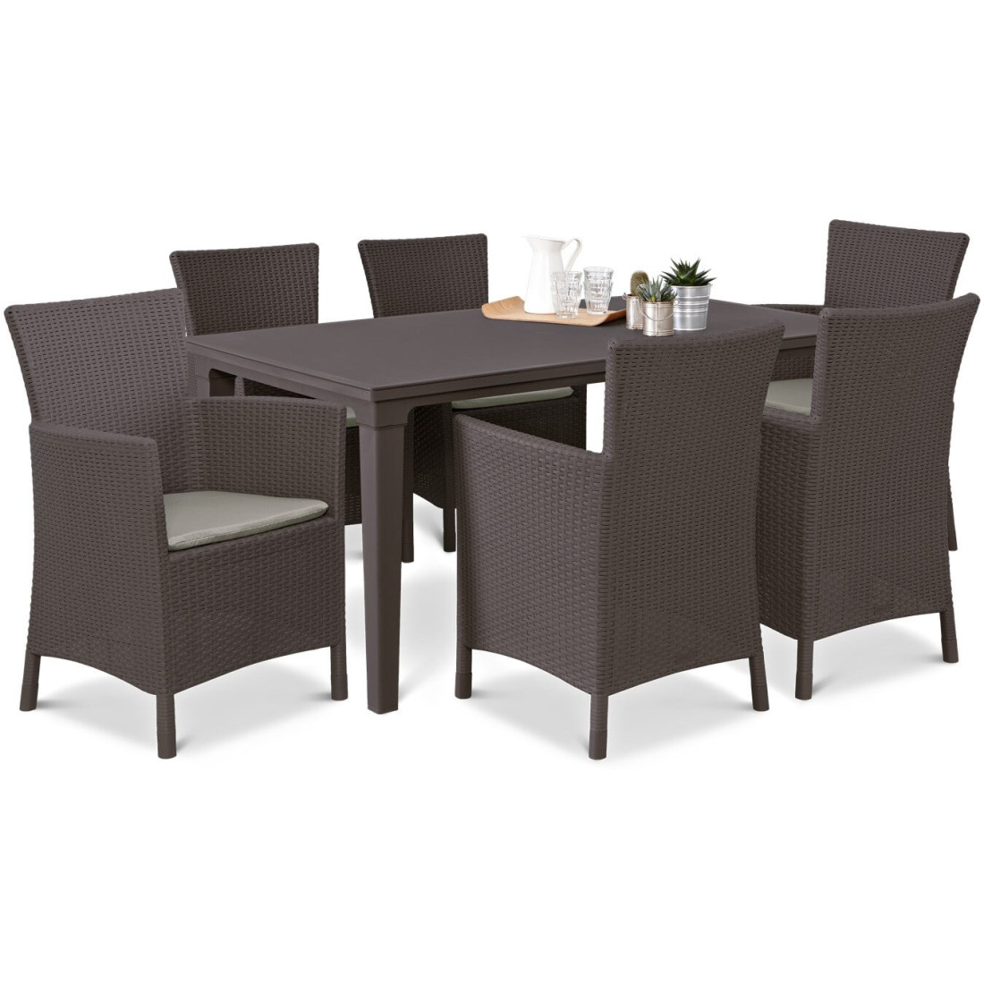 TOSCANA 6+1 BROWN SET