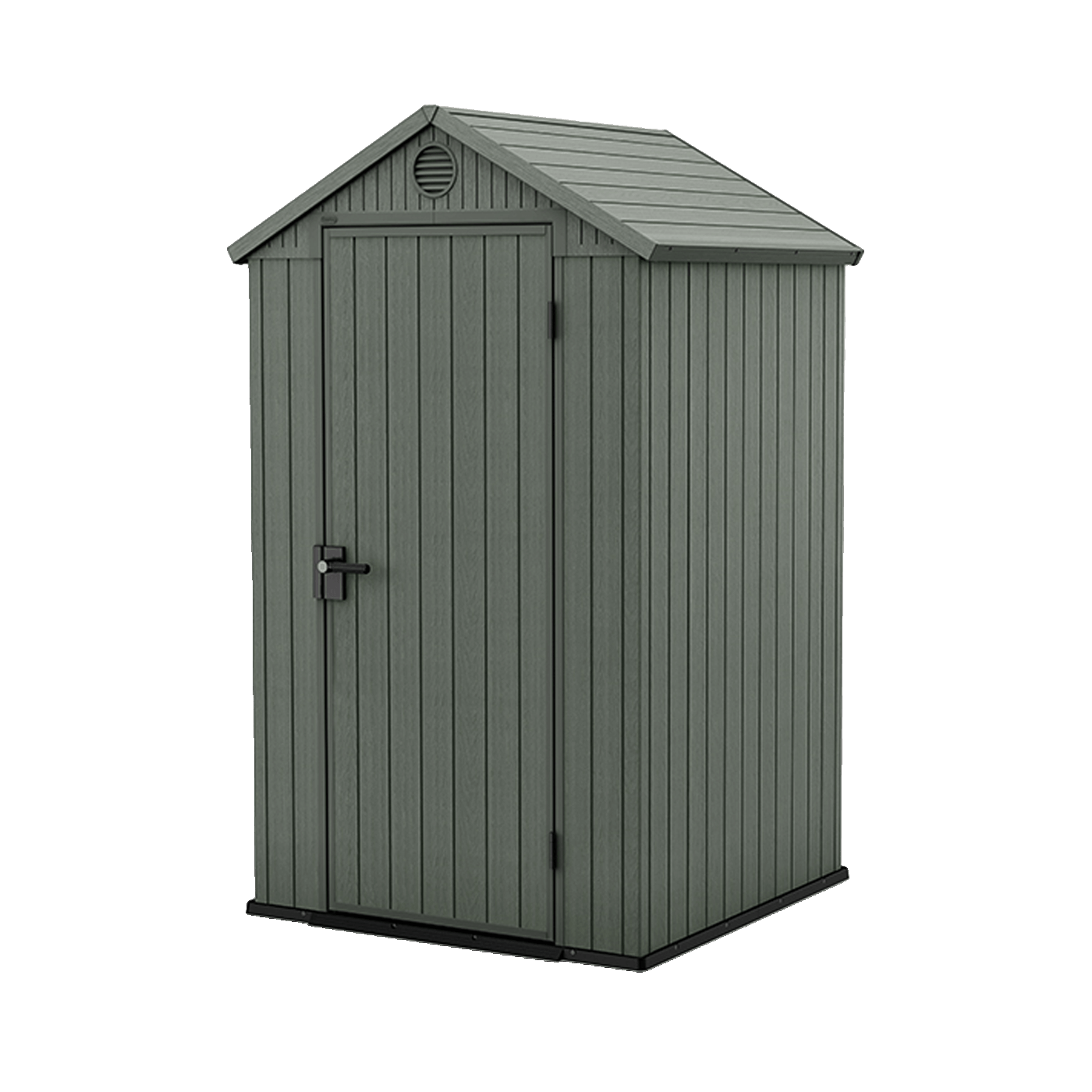 Domek ogrodowy DARWIN 4x4 w zielonym kolorze wykonany z tworzywa sztucznego