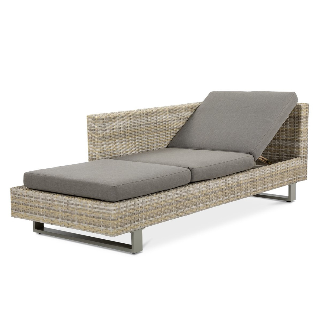 sofa narożna skonfigurowana jako leżak