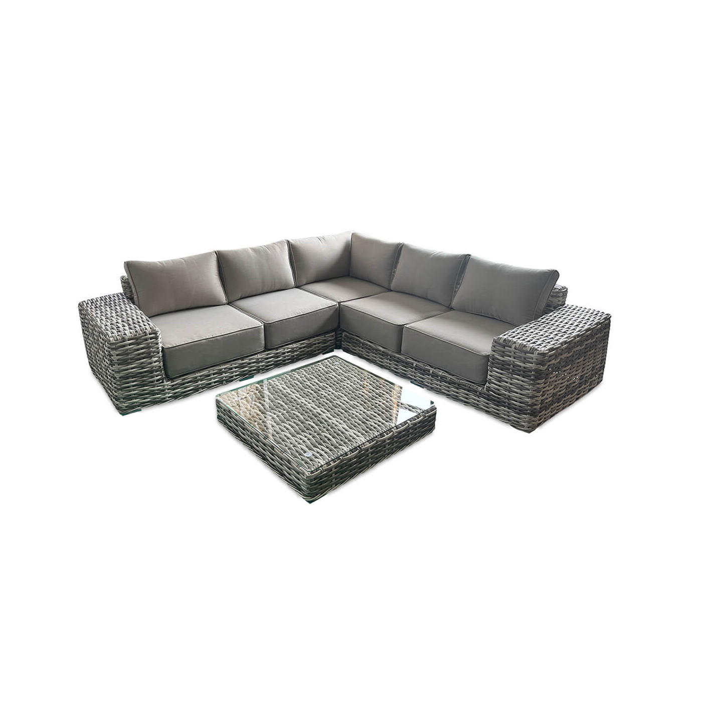 Zestaw mebli ogrodowych VEGA CAFFE w jasno-szarym kolorze