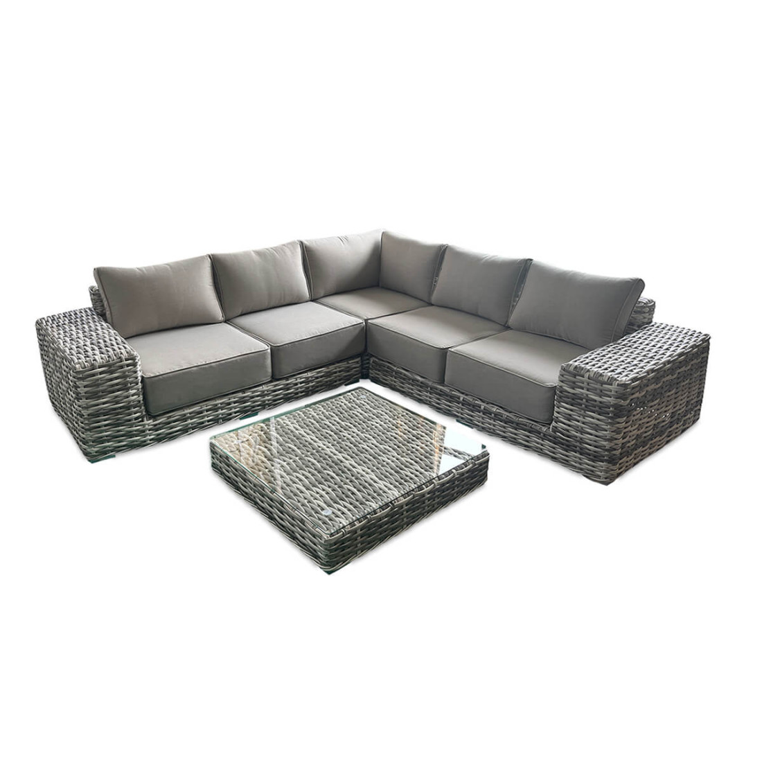 Zestaw mebli ogrodowych VEGA CAFFE w jasno-szarym kolorze