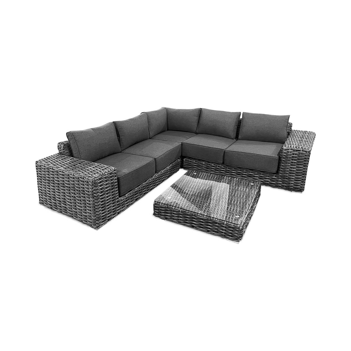 Zestaw mebli ogrodowych VEGA CAFFE w ciemno-szarym kolorze