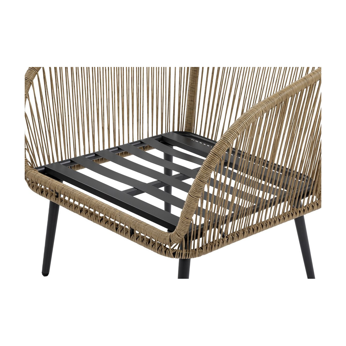 zbliżenie na konstrukcję fotela ogrodowego z zestawu forte caffe