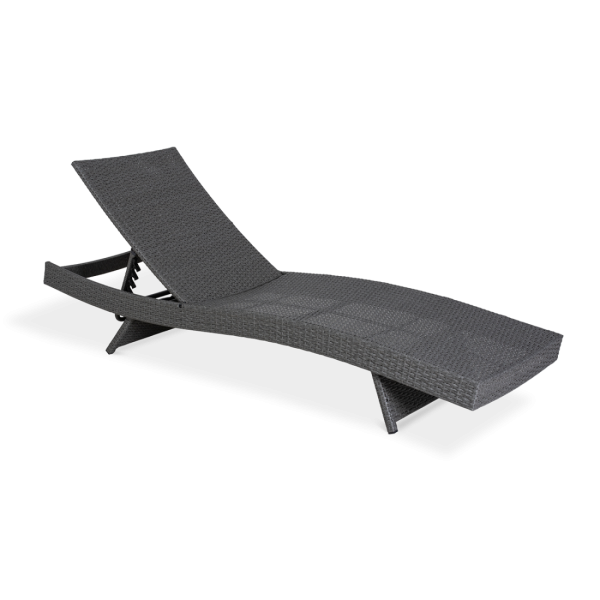 Leżanka z technorattanu WAVE Dark Grey - Focus Garden
