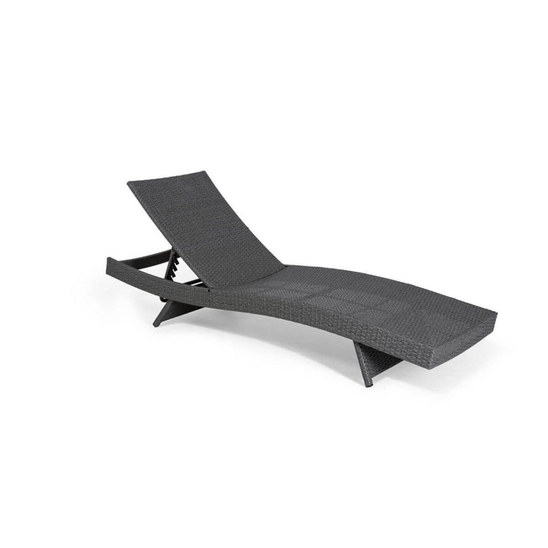 Antracytowy leżak ogrodowy Wave od firmy Focus Garden