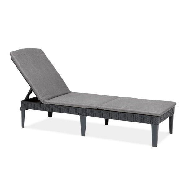 JAIPUR DECK CHAIR GRAPHITE + CUSHION