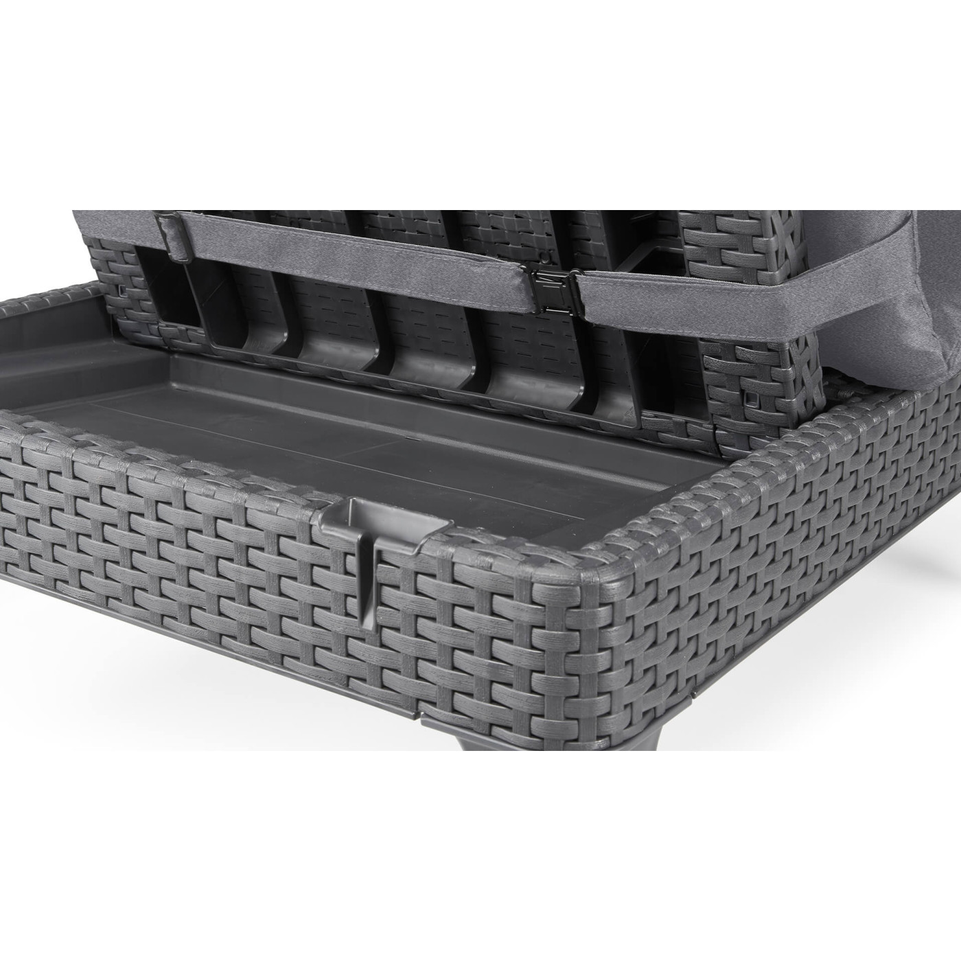 JAIPUR DECK CHAIR GRAPHITE + CUSHION