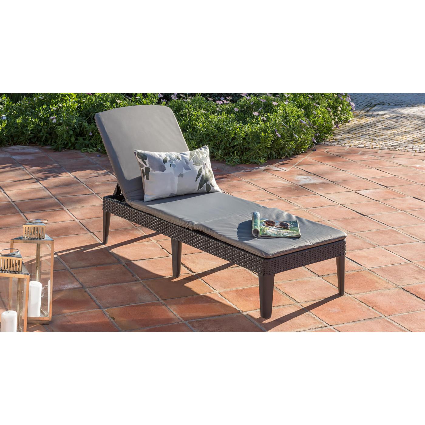 JAIPUR DECK CHAIR GRAPHITE + CUSHION