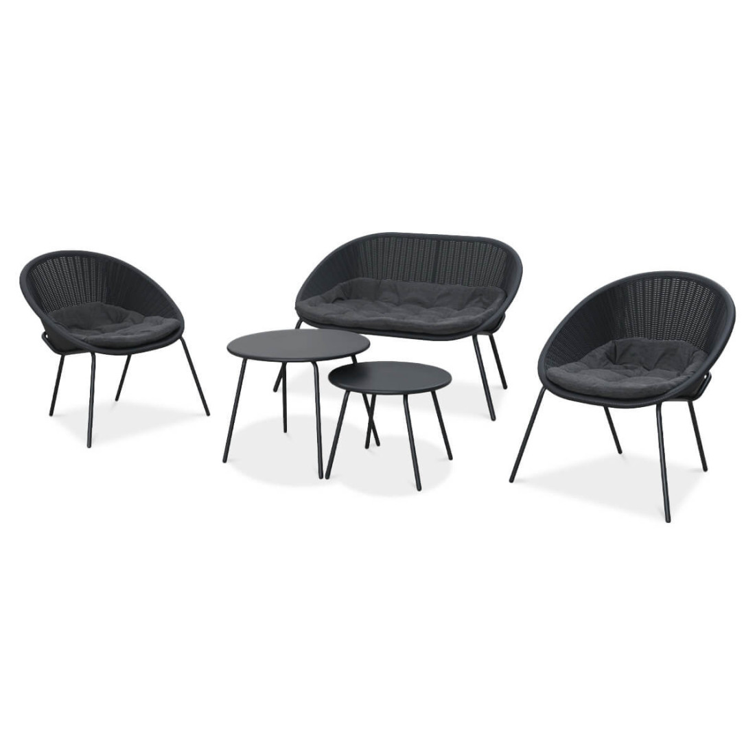 Zestaw do ogrodu: sofa, fotele, stoliki kawowe