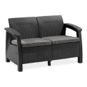 CORFU LOVE SEAT SOFA GRAPHITE