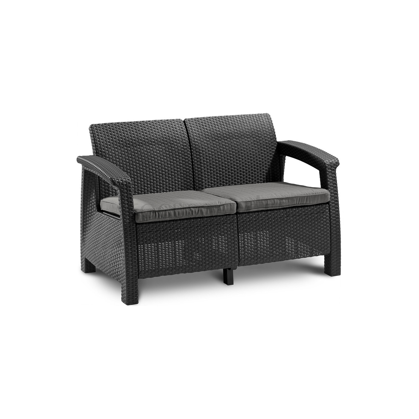 CORFU LOVE SEAT SOFA GRAPHITE