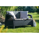 CORFU LOVE SEAT SOFA GRAPHITE