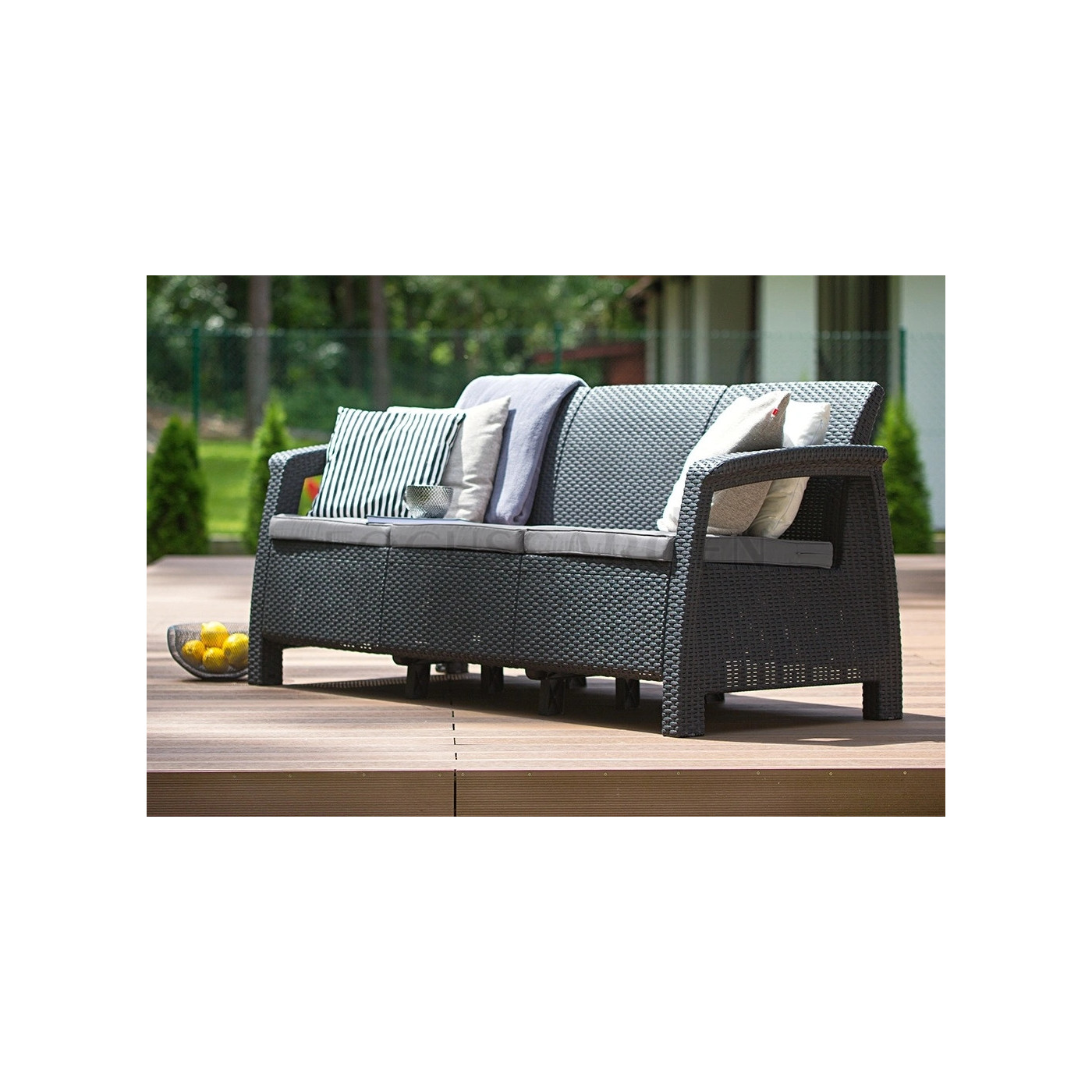 CORFU LOVE SEAT MAX SOFA GRAPHITE