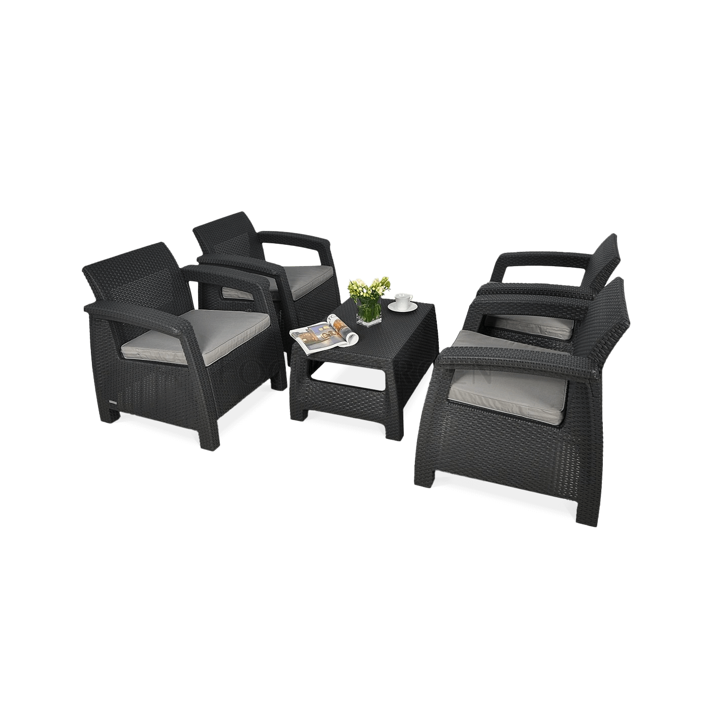 CORFU QUATTRO ZESTAW GRAPHITE