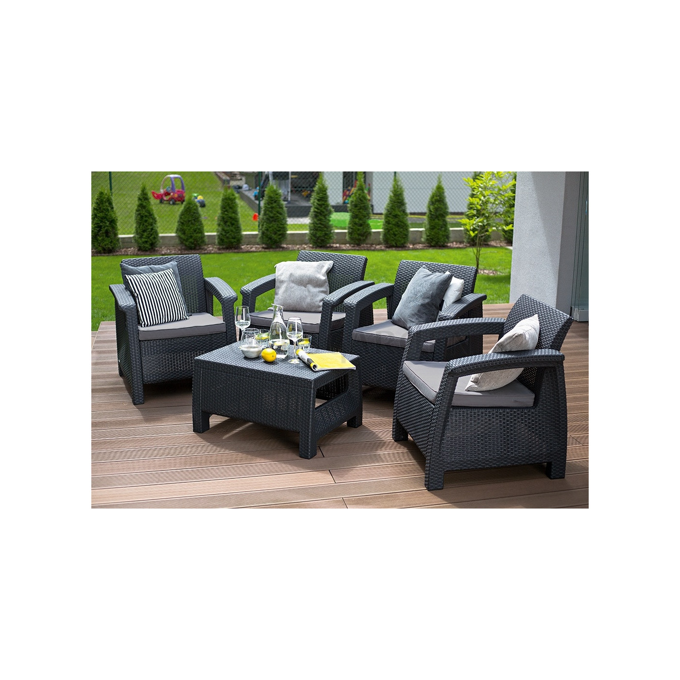 CORFU FOUR GRAPHITE SET