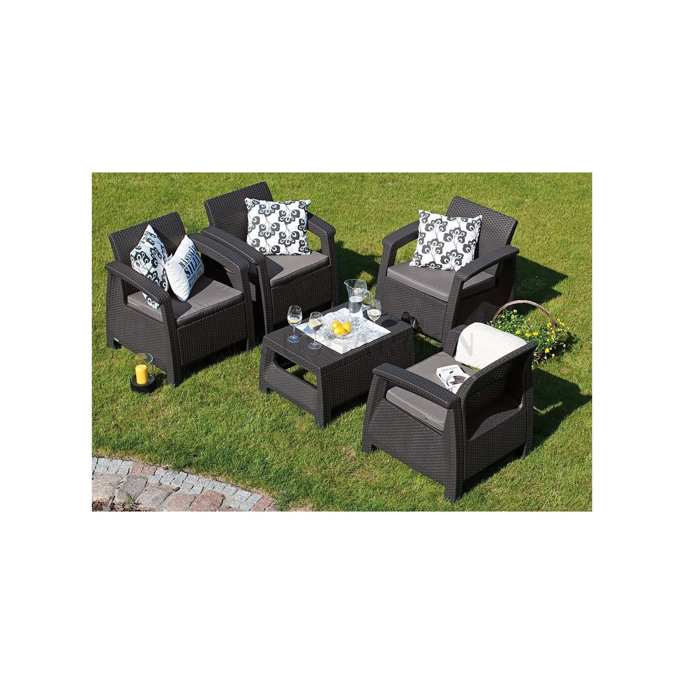 CORFU FOUR GRAPHITE SET