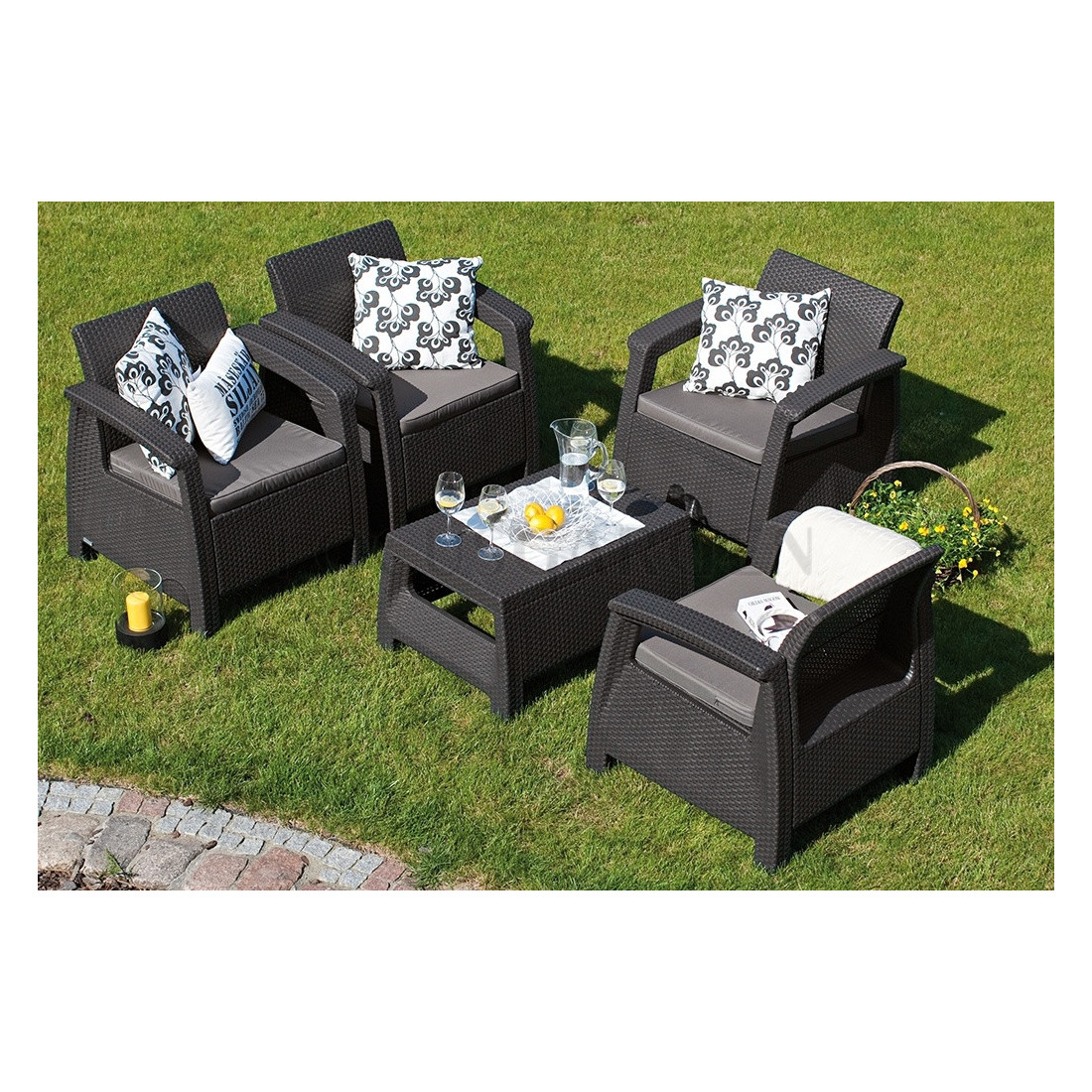 CORFU QUATTRO ZESTAW GRAPHITE