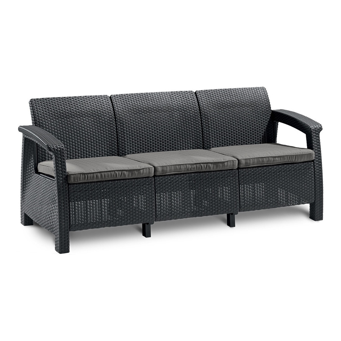CORFU SOFA MAX/LYON ZESTAW GRAPHITE