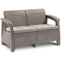 CORFU LOVE SEAT SOFA CAPPUCCINO
